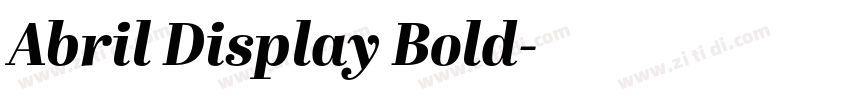 Abril Display Bold字体转换